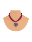 Short multi-strand necklace in two colours with a
