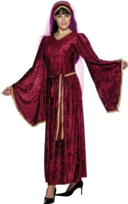 Wine Coloured Medieval Lady Costume is perfect for any Robin Hood or Medieval fancy dress event!