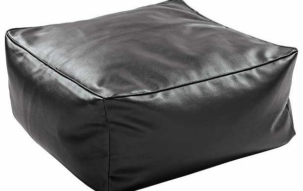 Unbranded Medium Leather Effect Beanslab and Cover - Black
