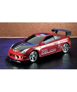 Toyota Celica 1:10 scale.Full function transmitter operation left and right, in forward and