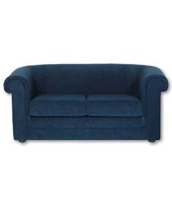 Chesterfield style sofa with foam seat cushions. 1
