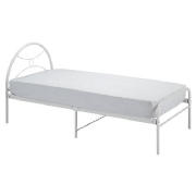 Unbranded Memo Single bed, white, with mattress