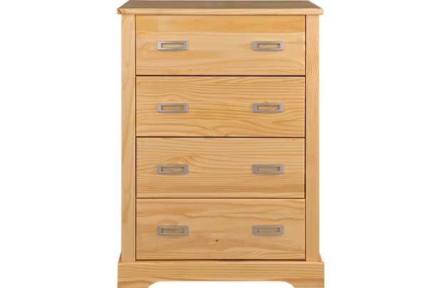 Unbranded Mendoza 4 Drawer Chest - Pine Effect