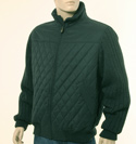 Mens Park & Shark Charcoal High Neck Full Zip Quilted Body Jacket