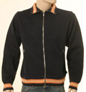 Mens Paul Smith Navy & Orange Full Zip High Neck Sweatshirt