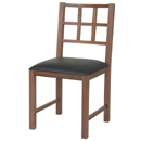 Meridian Walnut lattice back chair furniture