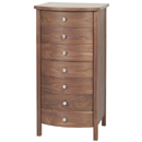 Meridian Walnut tall narrow chest furniture
