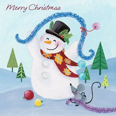 Unbranded Merry Christmas Snowman Card