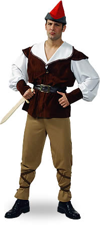 You are a famous Sherwood Forest outlaw in this Merry Man costume.   Rob from the rich and give to