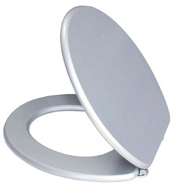 Metallic Silver Effect Toilet Seat