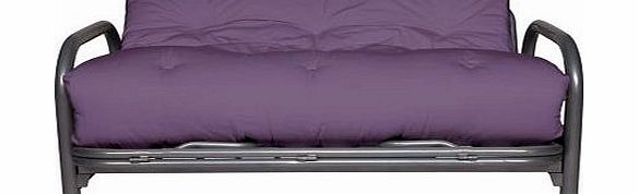 Unbranded Mexico Futon Sofa Bed with Mattress - Aubergine