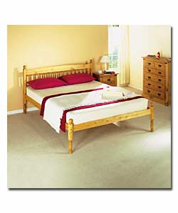 Michigan Solid Pine Double Bed with Deluxe Mattress