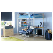 Unbranded Mika Silver Effect High Sleeper with Single,