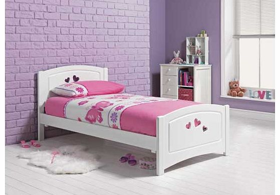 With a drawer underneath for storage. this Millie Single Bed Frame is both pretty and practical. This white single bed frame comes packed flat for easy home assembly. Size W99. L198. H85cm. Drawer size H18. W191. D58cm. Packed flat. Self assembly: 2 