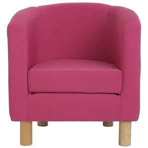 Foam-padded childs armchair built with style as we
