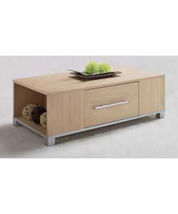 Size (L)94, (W)48, (H)31cm.1 drawer and side storage.Weight 18.2kg.Self assembly: 1 person recommend
