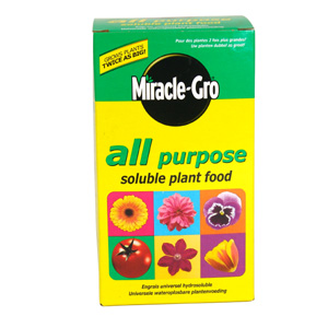 The Miracle-Gro All Purpose Soluble Plant Food formula is carefully balanced to provide plants with 
