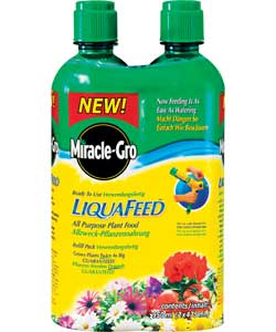 These ready-to-use refill bottles are for use with the Miracle-Gro LiquaFeed Garden Feeder. The 475m