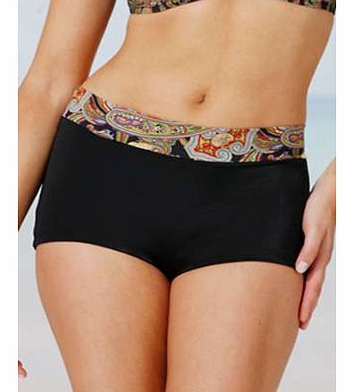 Maxi boxer bikini briefs with front lining that flattens and holds in the tummy. Brand: Miss Mary of Sweden Lined gusset Washable 62% Polyamide, 19% Elastane, 19% Polyester
