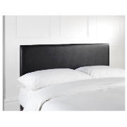 Unbranded Mittal Headboard, Black Faux Leather, Double
