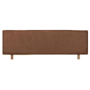 Unbranded Mittal Headboard, Chocolate Faux Suede, Double