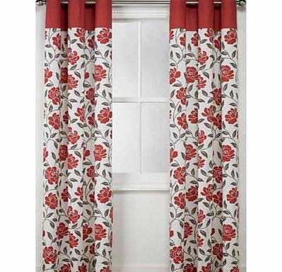 These eye-catching flower print unlined ring top curtains will add an elegant pop of colour to any room. The poppy red block. combined with the detailed pattern makes for a truly unique and stylish design that will help make your house a home. Made f