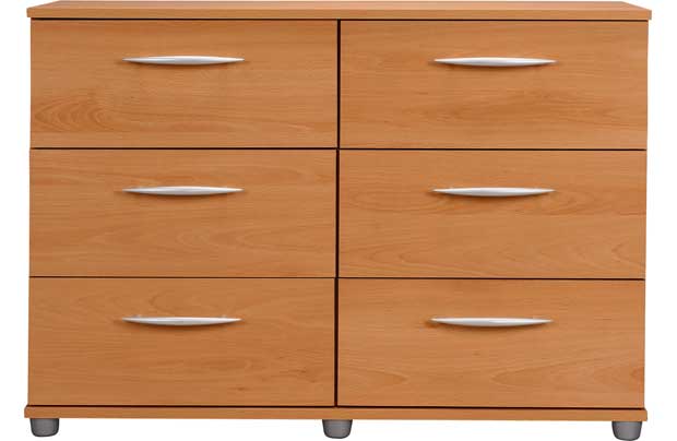 This contemporary Modena 3+3 drawer chest is a stylish storage solution for your home. Sure to sit well in a variety of bedroom settings (Barcode EAN=5012177340082)