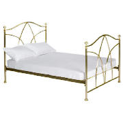 This 4` 6` double bedstead is part of the Modena range and has a sprung slatted base and rigid