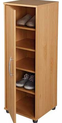 This versatile shoe storage cabinet has 5 shelves to neatly store away shoes and other bits and bobs to keep your home tidy. The contemporary design means it will look stylish in any house. Size H102.8. W35.4. D34.8cm. Weight 19.5kg. Stores an averag