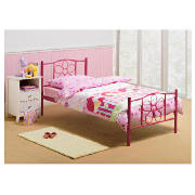 Unbranded Molly Single Bed, Fushia And Standard Mattress