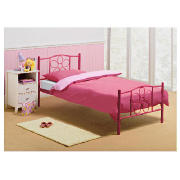 Unbranded Molly Single Bed, Pink And Silentnight Montesa