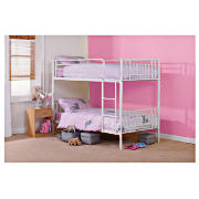 Unbranded Molly Twin Bunk Bed, White, With Brook Mattresses