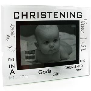 Unbranded Moments Glass Christening 4 x 6 Photo Frame