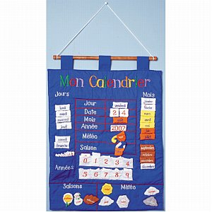 An incredibly popular French wall hanging - A super way to learn days of the week, months and there