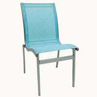 Monaco Blue Bistro Chair Aluminium Frame with Vinyl Coated Polyester Seat