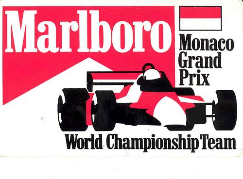 Monaco Grand Prix Marlboro Event Sticker (13cm x 8cm)