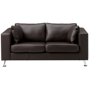 Large two seater leather sofa