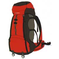 Unbranded Montes 65 10 Rucksack Red, Thunder and Steel