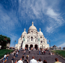 Montmartre, crowned by the Sacre Coeur Basilica, affords some of the best views of Paris and has bee