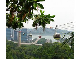 Escape bustling Singapore City and take a cable car to the peace and tranquility of Sentosa Island.