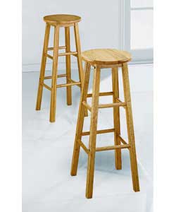 Made from natural solid wood. Size of stool (W)31, (D)30, (H)74.5cm. Weight 3kg. Flat packed. 1 pers