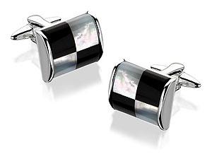 Unbranded Mother Of Pearl Chequerboard Cufflinks - 015326