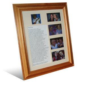 Unbranded Mothers Day Framed Poem and Photo`s Medly