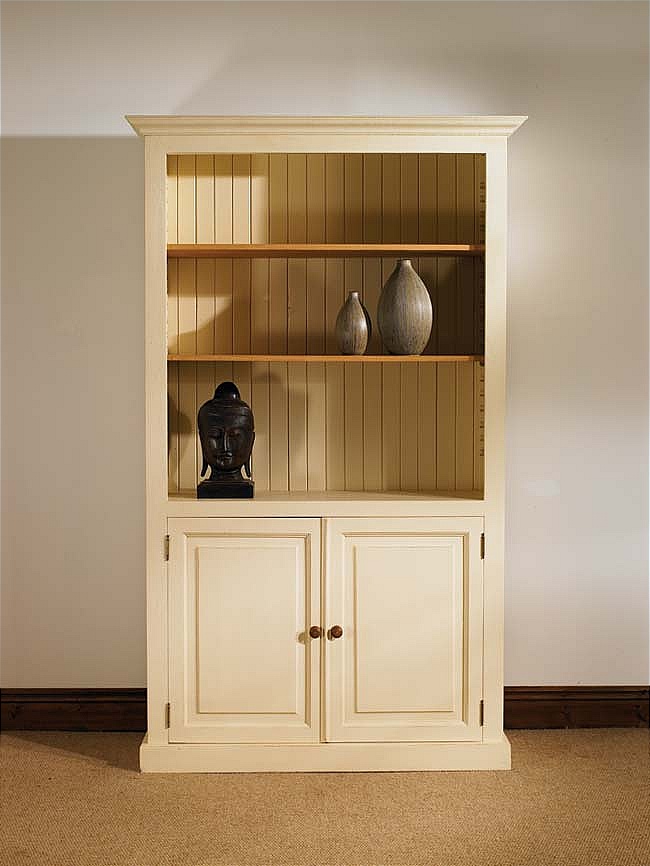 Unbranded Mottisfont Painted 2 Door Bookcase (Cream, Oak,