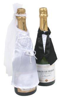 Unbranded Mr and Mrs Champagne Bottle Covers