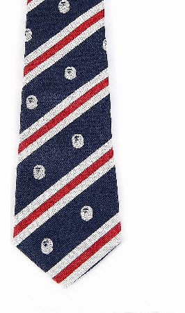 Unbranded Mr Bathing Ape Regimental Logo Tie Navy