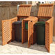 Disguise your rubbish bins with this PEFC certified spruce wood multi bin store.