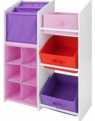 With a selection of handy versatile storage sections. this multifunction combo storage unit is an excellent option for organising your childs bedroom using one versatile unit. It has three removable trays. a shoe rack and a folder-style storage secti