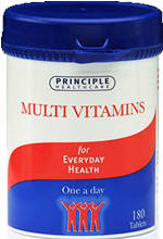 Multivitamins 180s one-a-day by Principle Healthcare
