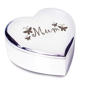 Unbranded Mum Butterflies Heart Trinket